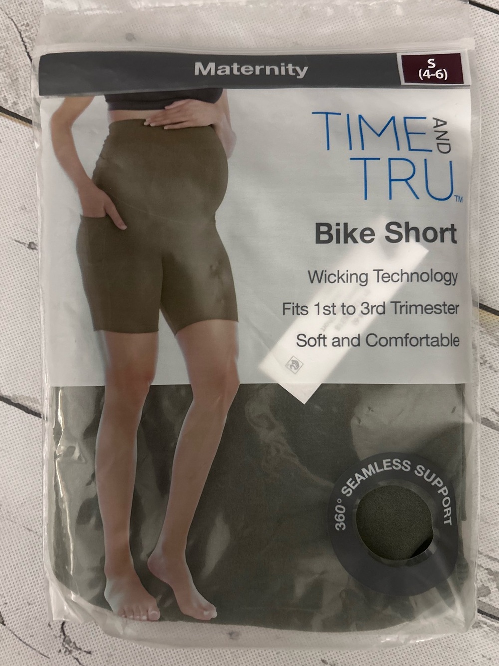 Time and Tru Olive Green Bike Shorts - Maternity Style
